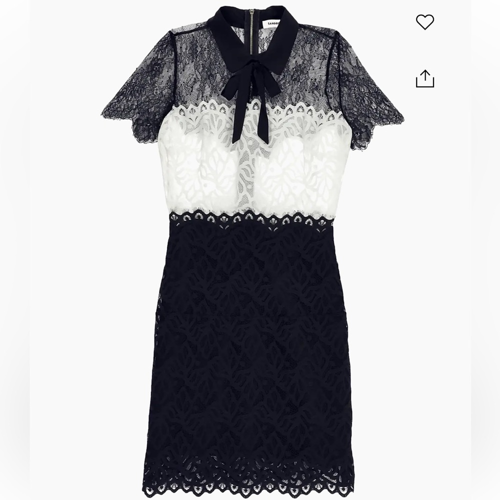 Sandro Rozen Lace Sheath Mini Dress